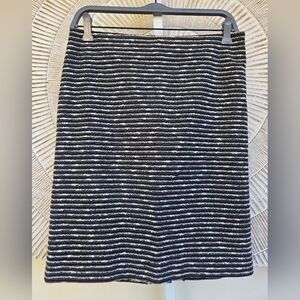 M.M. La Fleur Striped Skirt Sz 6 Black & Cream